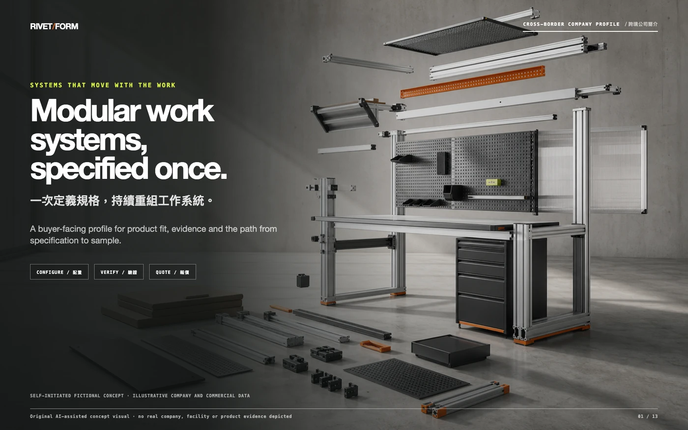 RIVET/FORM — Bilingual company profile